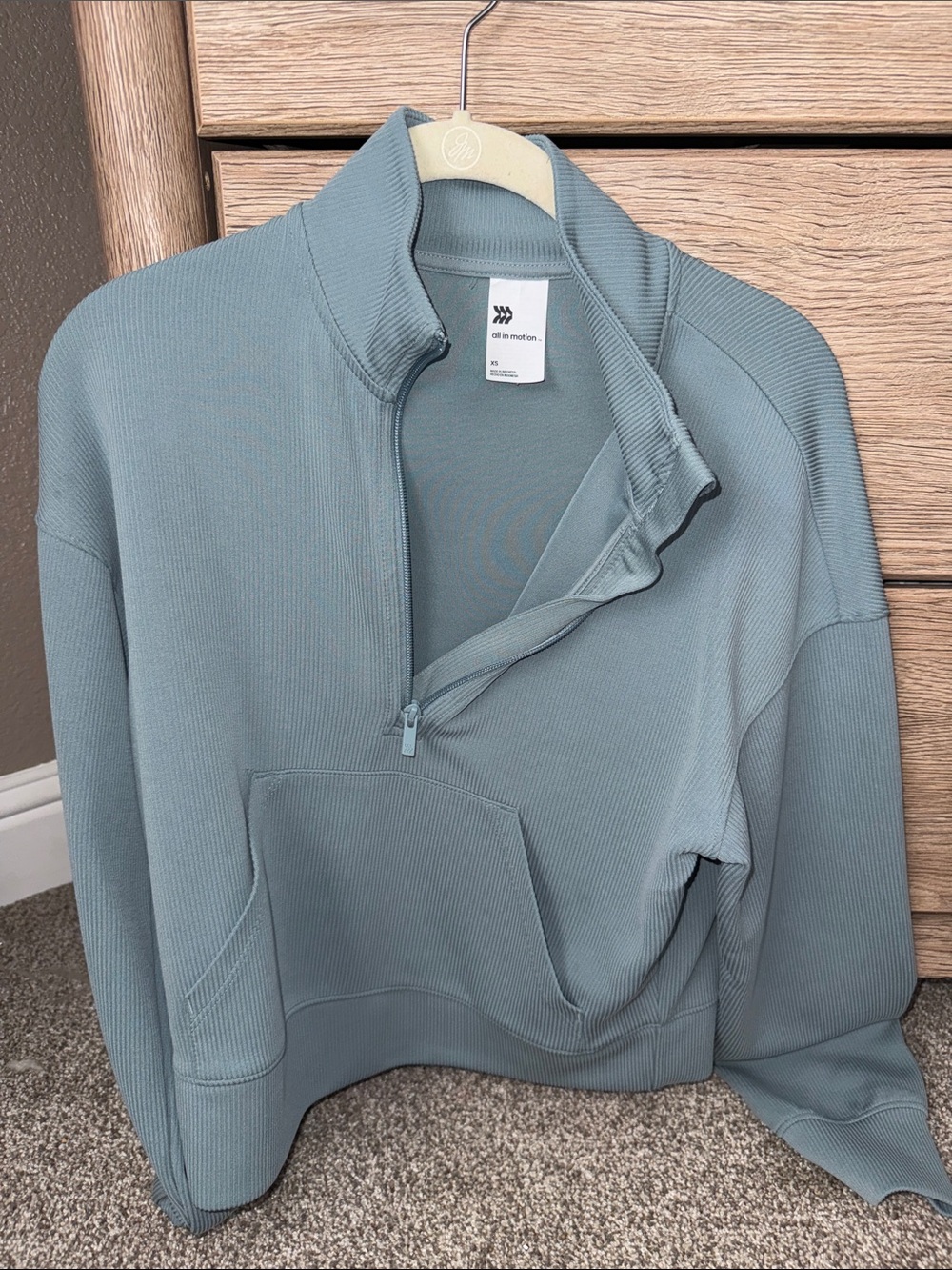 all in motion Men's Half-Zip Pullover Sweater in Dusty Sage